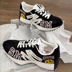 Steve Madden Black and White Campo-P Sneakers